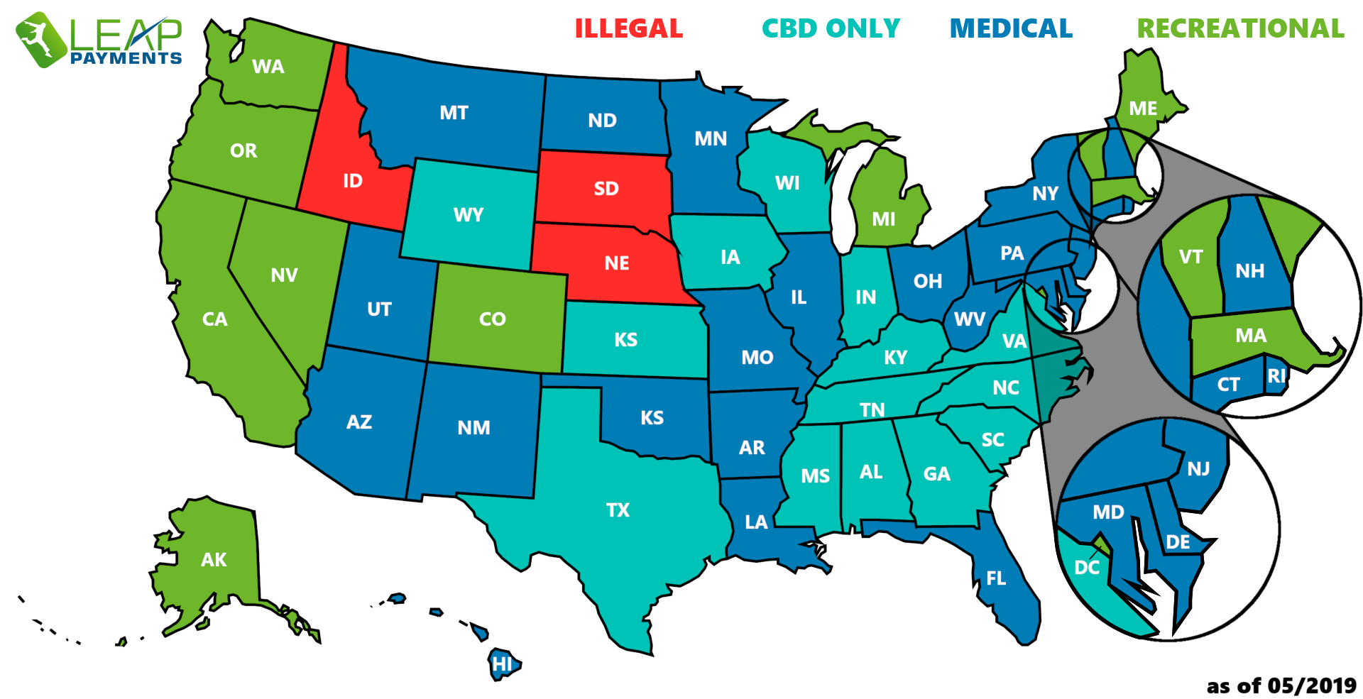 Marijuana State Legality Map
