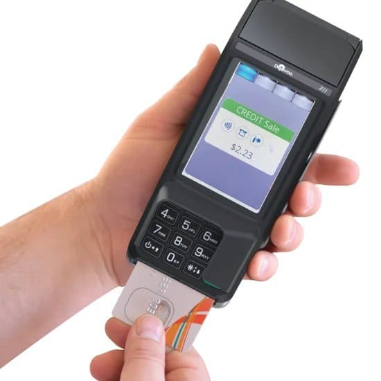 Dejavoo Z11 — in hand, card insert