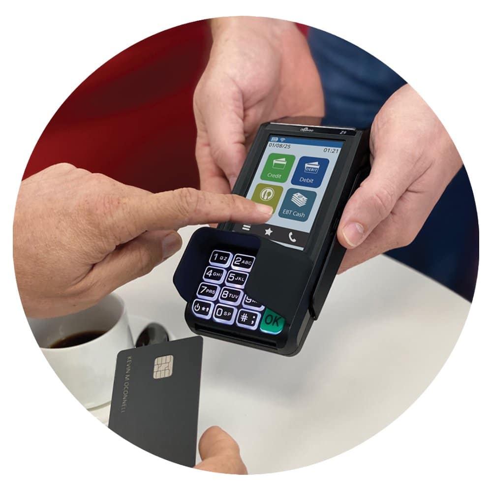 Dejavoo Z9 — tableside transaction