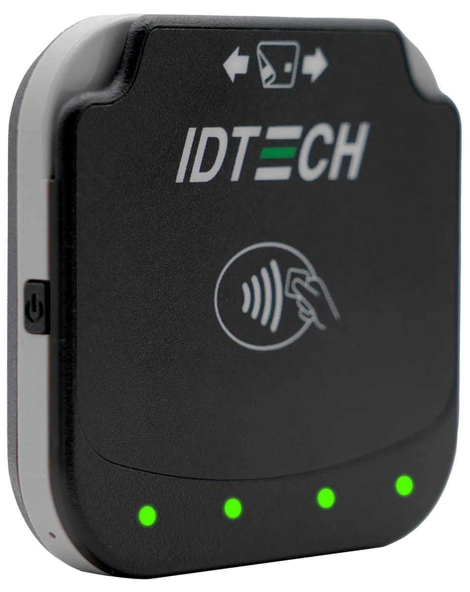 ID TECH VP3350 — angled, standalone
