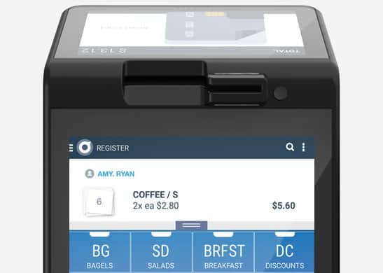 Poynt C — merchant register screen