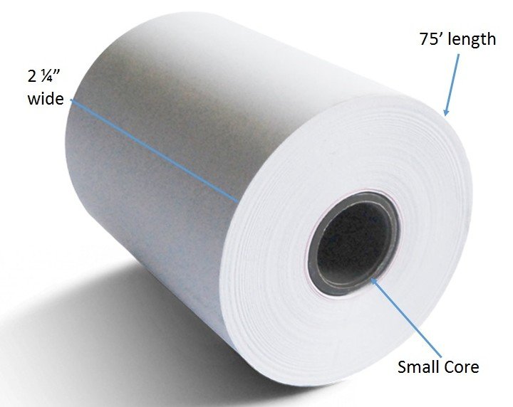 75ft universal thermal paper roll